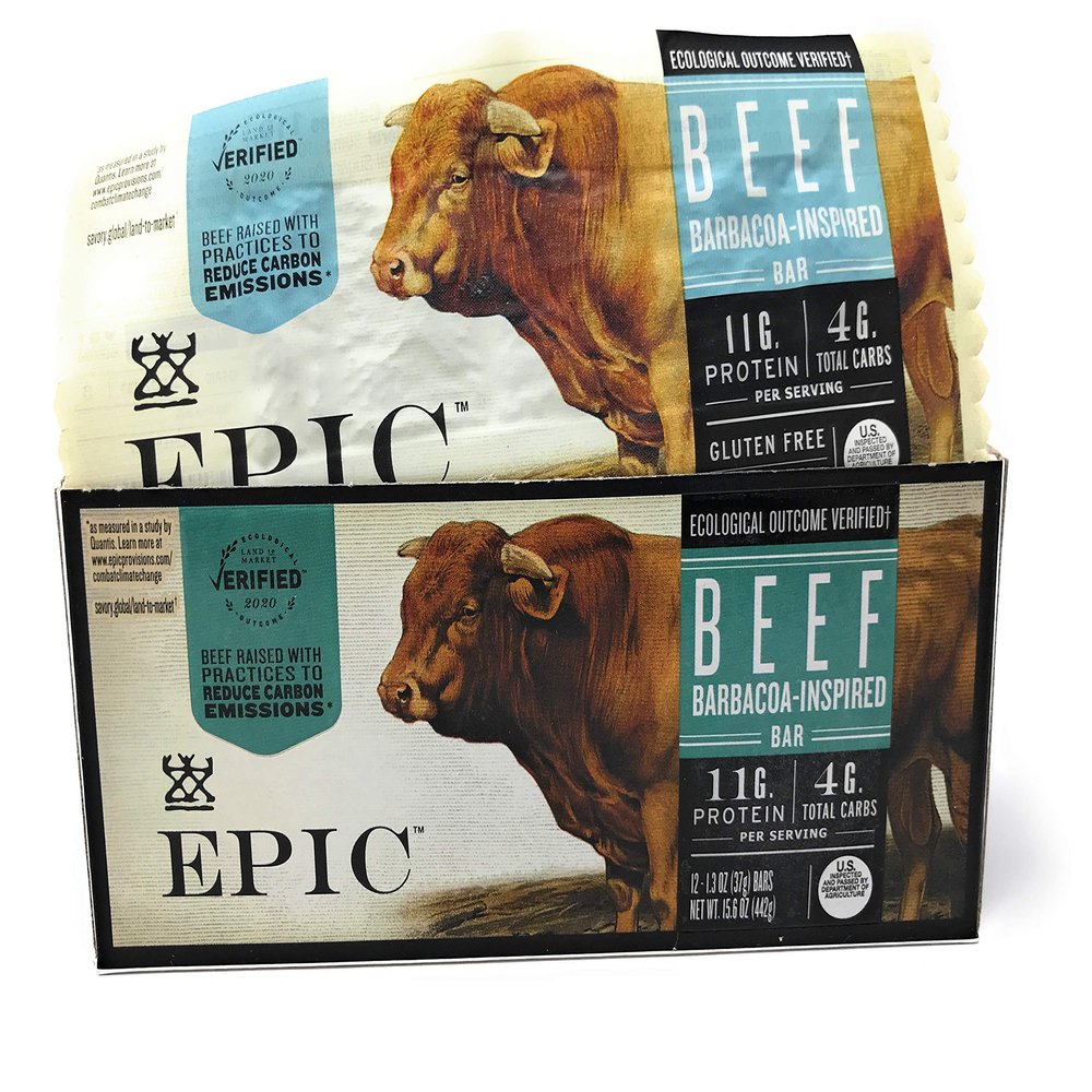 EPIC PROVISIONS Beef Barbacoa Bar 12 Count, 1.3 OZ