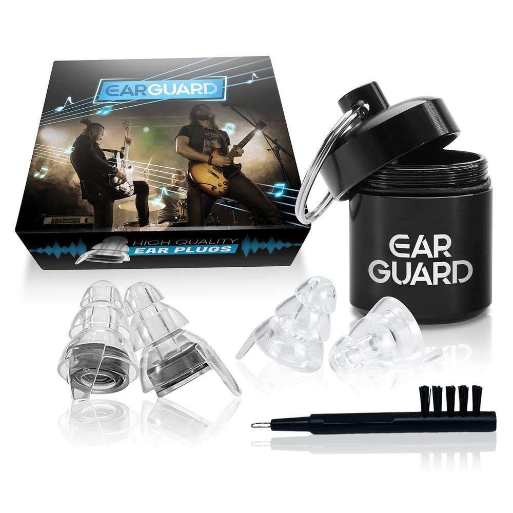 EarGuard High Fidelity Earplugs Music Earplugs Hearing Protection for Concerts, Musicians, Motorcycle, Airplanes, 23db Noise Reduction Earplugs