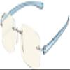 Eyekepper Blue Light Blocking Rimless Reading Glasses - Small Frameless Reader for Women with Blue Arm +0.50 view 1