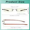 Eyekepper Blue Light Blocking Rimless Reading Glasses - Small Frameless Reader for Women with Blue Arm +0.50 view 3