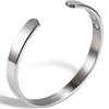 MagnetRX Magnetic Bracelets for Men - Elegant Bangle, Golf/Tennis Elbow & Balance - Mens Cuff Magnetic Bracelet (Polished Silver | Large) view 1