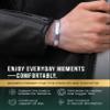 MagnetRX Magnetic Bracelets for Men - Elegant Bangle, Golf/Tennis Elbow & Balance - Mens Cuff Magnetic Bracelet (Polished Silver | Large) view 3