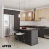 Wrap My Kitchen Stylish Decorative Self Adhesive Vinyl Wrap with DIY Kit Includes 2 Rolls of 20' x 48" (Scandinavian Blond Wood & Satin Nova Black) view 4