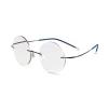 ASDQWER Reading Glasses,Smart Color Changing Reading Glasses, Titanium Alloy, Round, Frameless, A Pair of Dual-Use, Anti-Radiation, Anti-Ultraviolet, Anti-Blue Light,+2 view 1
