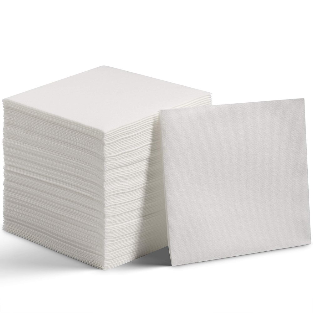 200 Linen-Feel Lunch Napkins - Disposable Cloth-Like Luncheon Paper Napkins, Made In USA - Soft and Absorbent Cloth-Like Napkins For Kitchen, Parties, Weddings, Dinners or Events (Pack of 200)