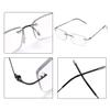 1.5X Magnification Photochromic Progressive Multifocus Transition Reading Glasses Multifocal Sun Readers + Rimless Bifocal Blue Light Blocking Spring Hinge Readers Anti Glare Eye Strain Eyewear view 4