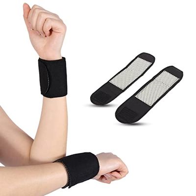 . life Heated Wrist Brace, Portable Tourmaline Wrist Support Brace Pad, Magnetic Self Heating Pad, Hand Support Wrist Wraps for Arthritis and Carpal Joint Pain Relief Injury