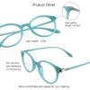 VisionGlobal Blue Light Blocking Glasses for Women/Men, Anti Eyestrain, Computer Reading, TV Glasses, Stylish Oval Frame, Anti Glare(Blue,+5.50 Magnification) view 2