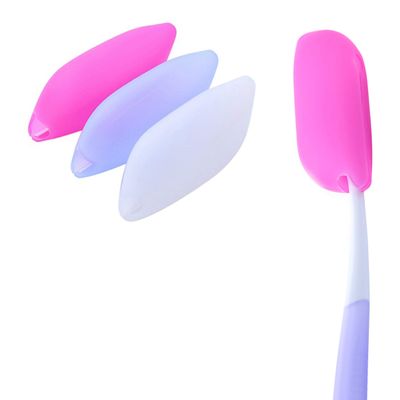 3 Pcs Toothbrush Covers, Silicone Toothbrush Cover Cases, Toothbrush Head Case Holder Protectors