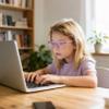 AetrvoHope Ultra-Light Blue Light Blocking Glasses with Case for Kids and Teens,Anti Eyestrain &UV400 (Clear Purple) view 2