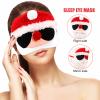 Amosfun Christmas Sleep Mask, Santa Funny Plush Eye Mask Blindfold Eye Cover for Women Girls Travel Nap Night Sleeping view 3
