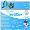 Comfort Finds Diabetic SwellSox - Breathable Cotton Socks - Loose Fitting Comfortable Sock  Non Binding Top Design  Improve Foot Circulation - Pink, Blue, White - 36 Pairs view 4