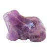 Bacatgem 1 Pcs Natural Amethyst Frog Crystals and Healing Stone Figurines, 1.5 Inches Hand Carved Pocket Animal Room Decor Gemstone view 1