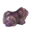 Bacatgem 1 Pcs Natural Amethyst Frog Crystals and Healing Stone Figurines, 1.5 Inches Hand Carved Pocket Animal Room Decor Gemstone view 2