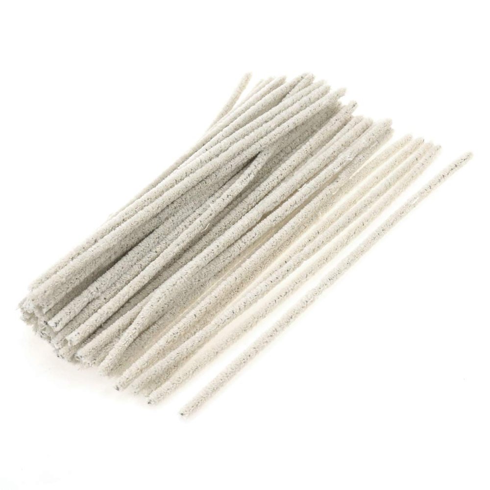 Sscon 5 Inch Disposable Pipe Cleaners, 4mm Diameter, Cotton Rods, Pack of 50