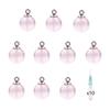10pcs Mini Empty Glass Globe Glass Vial Pendant Essential Oil Perfume Aromatherapy Diffusers Pendant (Pink, 16mm) view 1