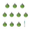 10pcs Mini Empty Glass Globe Glass Vial Pendant Essential Oil Perfume Aromatherapy Diffusers Pendant (Green, 12mm) view 1