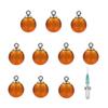 10pcs Mini Empty Glass Globe Glass Vial Pendant Essential Oil Perfume Aromatherapy Diffusers Pendant (Amber, 16mm) view 1