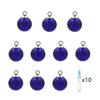 10pcs Mini Empty Glass Globe Glass Vial Pendant Essential Oil Perfume Aromatherapy Diffusers Pendant (Dark Blue, 16mm) view 1