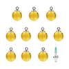 10pcs Mini Empty Glass Globe Glass Vial Pendant Essential Oil Perfume Aromatherapy Diffusers Pendant (Yellow, 16mm) view 1