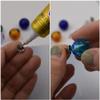 10pcs Mini Empty Glass Globe Glass Vial Pendant Essential Oil Perfume Aromatherapy Diffusers Pendant (Yellow, 16mm) view 4