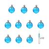 10pcs Mini Empty Glass Globe Glass Vial Pendant Essential Oil Perfume Aromatherapy Diffusers Pendant (Sky Blue, 12mm) view 1