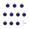 10pcs Mini Empty Glass Globe Glass Vial Pendant Essential Oil Perfume Aromatherapy Diffusers Pendant (Dark Blue, 12mm) view 1