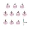 10pcs Mini Empty Glass Globe Glass Vial Pendant Essential Oil Perfume Aromatherapy Diffusers Pendant (Pink, 12mm) view 1