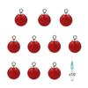 10pcs Mini Empty Glass Globe Glass Vial Pendant Essential Oil Perfume Aromatherapy Diffusers Pendant (Red, 16mm) view 1