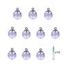 10pcs Mini Empty Glass Globe Glass Vial Pendant Essential Oil Perfume Aromatherapy Diffusers Pendant (Purple, 12mm) view 1