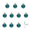 10pcs Mini Empty Glass Globe Glass Vial Pendant Essential Oil Perfume Aromatherapy Diffusers Pendant (Peacock Blue, 12mm) view 1