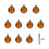 10pcs Mini Empty Glass Globe Glass Vial Pendant Essential Oil Perfume Aromatherapy Diffusers Pendant (Amber, 12mm) view 1