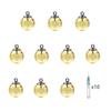 10pcs Mini Empty Glass Globe Glass Vial Pendant Essential Oil Perfume Aromatherapy Diffusers Pendant (Yellow, 12mm) view 1