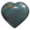 [1] One CHARGED 2" Himalayan Real Bloodstone (Heliotrope) Crystal Hand-Carved Pocket Heart Palm Worry Stone+ Selenite Charging Heart [Included] view 1