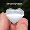 [1] One CHARGED 2" Himalayan Real Bloodstone (Heliotrope) Crystal Hand-Carved Pocket Heart Palm Worry Stone+ Selenite Charging Heart [Included] view 2