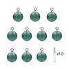 10pcs Mini Empty Glass Globe Glass Vial Pendant Essential Oil Perfume Aromatherapy Diffusers Pendant (Blackish Green, 16mm) view 1