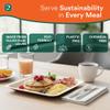 ECO SOUL 8 Inch Disposable Palm Leaf Plates [200 Pack] Premium Food-Safe Heavy Duty Compostable Bamboo Paper Plates for Lunch, Dinner, Birthday, Weddings, Party, Camping & Catering Events [Square] view 3