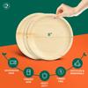 ECO SOUL 8 Inch Disposable Palm Leaf Plates [100 Pack] Premium Food-Safe Heavy Duty Compostable Bamboo Paper Plates for Lunch, Dinner, Birthday, Weddings, Party, Camping & Catering Events [Round] view 2