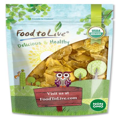 Organic Yacon Slices, 8 Ounces - Non-GMO, Raw, Vegan, Kosher, Bulk, High in Vitamin A. Great Snack. Crisp, Sweet-tasting Dried Roots of Peruvian Ground Apple