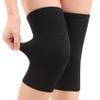 JUMISEE (One Pair) Cotton Knee Sleeves for Knee Support, Circulation Improvement & Pain Relief,Sport Compression for Running, Pain Management, Arthritis Pain Women Men (Black, X-Large)