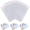 200 pcs 13" x 19" Large Clear Resealable Cellophane Bags for Packaging Products Self-sealing Gift Bags Self-adhesive Plastic Bags for Gifts Clothes Small Business Goodie, Thank you Stickers view 1