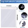 200 pcs 13" x 19" Large Clear Resealable Cellophane Bags for Packaging Products Self-sealing Gift Bags Self-adhesive Plastic Bags for Gifts Clothes Small Business Goodie, Thank you Stickers view 4