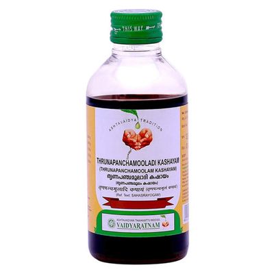 Vaidyaratnam Thrinapanchamooladi Kashayam/Thrunapanchamooladi Kashayam 200 ML (Pack Of 2)| Ayurvedic Products | Ayurveda Products | Vaidyaratnam Products