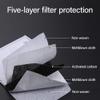 200pcs PM2.5 Activated Carbon Filter Insert Replaceable Sheets for Cloth Mask Ship from USA, 5 Layer PM2.5 Filter for Face Cover (200) view 4