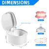 KISEER White Denture Bath Case Cup Box Holder Storage Soak Container with Strainer Basket for Travel Cleaning view 2
