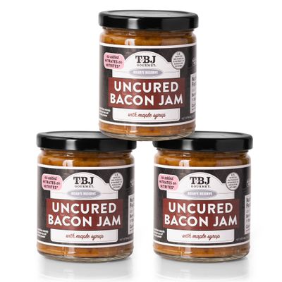 TBJ Gourmet Maple Bacon Jam - Bacon Top Ingredient - Premium Spread No Preservatives