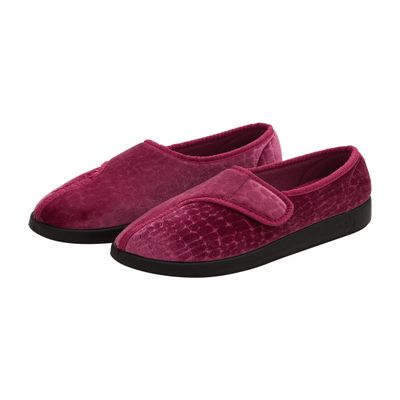 Silverts Women's Extra Wide Jewel Slippers, Easy Closure for Seniors
