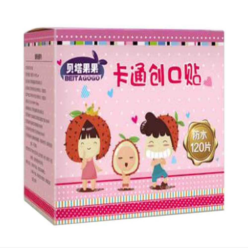 120-Count of Box Waterproof Breathable First Aid Adhesive Bandages Cartoon