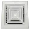 10" Square 4-Way Multilouver Ceiling Diffuser, White view 1