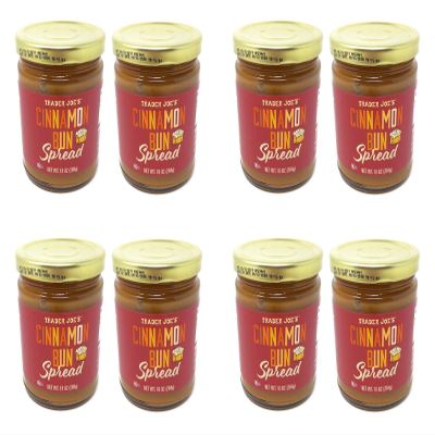 Trader Joes Cinnamon Bun Spread - Pack of 2 Jars - 10 oz Per Jar - Seasonal Item Pack of 4